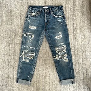 MOUSSY cropped boyfriend jean